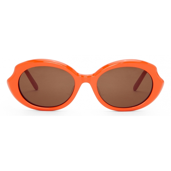 Loewe - Mini Oval Slim Sunglasses - Bright Orange - Loewe Eyewear