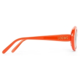 Loewe - Mini Oval Slim Sunglasses - Bright Orange - Loewe Eyewear