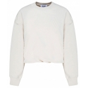 The Attico - Ivory Cotton Maeve Logo Embossed Cotton Sweatshirt - The Attico Exclusive Luxury Collection