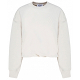 The Attico - Ivory Cotton Maeve Logo Embossed Cotton Sweatshirt - The Attico Exclusive Luxury Collection