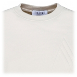 The Attico - Ivory Cotton Maeve Logo Embossed Cotton Sweatshirt - The Attico Exclusive Luxury Collection