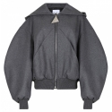 The Attico - Grey Bomber Jacket - The Attico Exclusive Luxury Collection