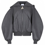 The Attico - Grey Bomber Jacket - The Attico Exclusive Luxury Collection