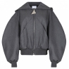 The Attico - Grey Bomber Jacket - The Attico Exclusive Luxury Collection