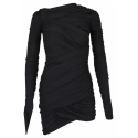 The Attico - Black Wrap Mini Dress - The Attico Exclusive Luxury Collection