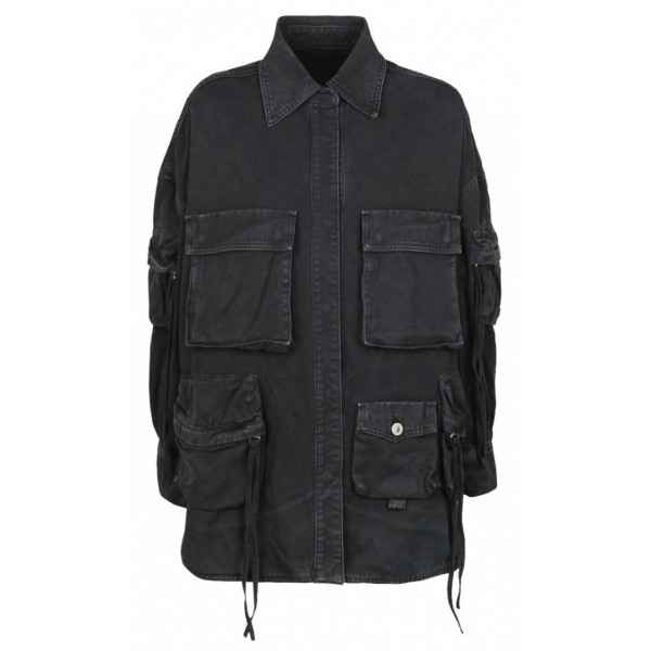 The Attico - Black Fern Short Coat - The Attico Exclusive Luxury Collection