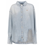 The Attico - Camicia in Denim Azzurro Chiaro - The Attico Exclusive Luxury Collection