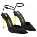 The Attico - Black and Fluo Yellow Perine Pump - The Attico Exclusive Luxury Collection