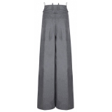 The Attico - Grey Wide Leg Trousers - The Attico Exclusive Luxury Collection