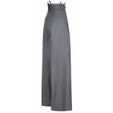 The Attico - Grey Wide Leg Trousers - The Attico Exclusive Luxury Collection