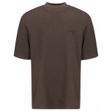 The Attico - Dark Brown Kilie T-Shirt - The Attico Exclusive Luxury Collection