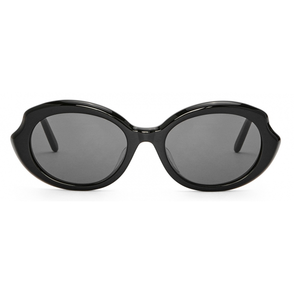 Loewe - Mini Oval Slim Sunglasses - Black - Loewe Eyewear