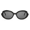 Loewe - Occhiali da Sole Mini Oval Slim - Nero - Loewe Eyewear