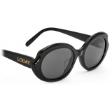 Loewe - Mini Oval Slim Sunglasses - Black - Loewe Eyewear