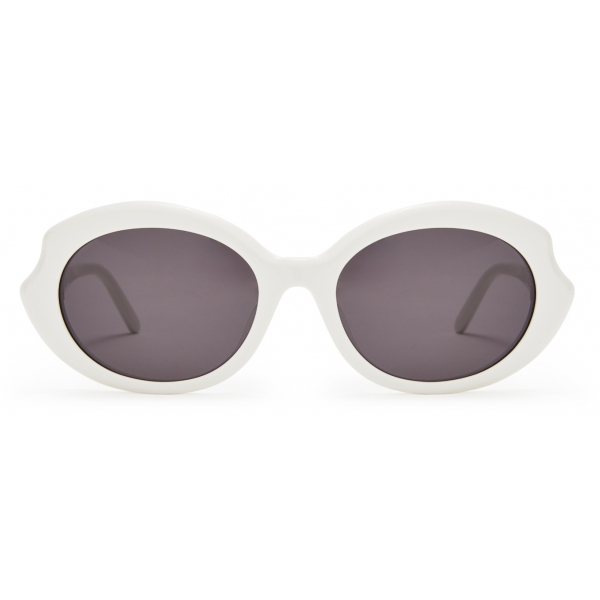 Loewe - Mini Oval Slim Sunglasses - White/Ivory - Loewe Eyewear