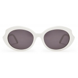 Loewe - Occhiali da Sole Mini Oval Slim - Bianco/Avorio - Loewe Eyewear