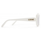 Loewe - Mini Oval Slim Sunglasses - White/Ivory - Loewe Eyewear