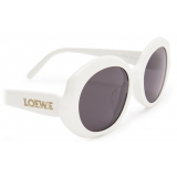 Loewe - Mini Oval Slim Sunglasses - White/Ivory - Loewe Eyewear