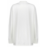 The Attico - White Oversized Long Sleeve T-Shirt - The Attico Exclusive Luxury Collection