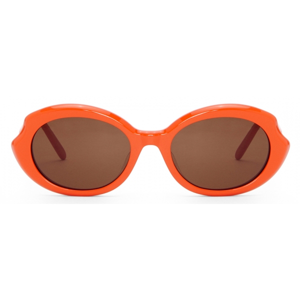 Loewe - Mini Oval Slim Sunglasses - Bright Orange - Loewe Eyewear