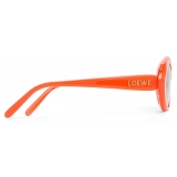 Loewe - Mini Oval Slim Sunglasses - Bright Orange - Loewe Eyewear