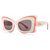 Loewe - Multilayer Butterfly Sunglasses - White/Pink - Loewe Eyewear