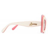 Loewe - Multilayer Butterfly Sunglasses - White/Pink - Loewe Eyewear