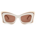 Loewe - Multilayer Butterfly Sunglasses - White/Beige - Loewe Eyewear