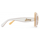 Loewe - Multilayer Butterfly Sunglasses - White/Beige - Loewe Eyewear