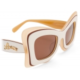 Loewe - Multilayer Butterfly Sunglasses - White/Beige - Loewe Eyewear