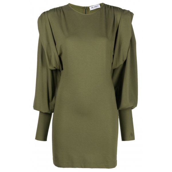 The Attico - Quinn Mini Dress in Olive - The Attico Exclusive Luxury Collection