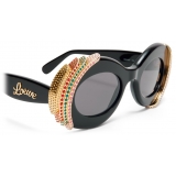 Loewe - Occhiali da Sole Ovali Pavé - Multicolore/Nero - Loewe Eyewear