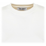 The Attico - T-Shirt Bianca in Cotone con Nodo Frontale - The Attico Exclusive Luxury Collection