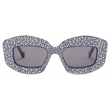 Loewe - Occhiali da Sole Pavé Screen in Acetato - Blu Navy - Loewe Eyewear