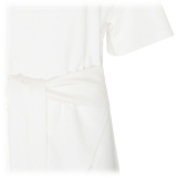 The Attico - White Cotton Front Tie T-Shirt - The Attico Exclusive Luxury Collection