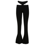 The Attico - Black Cut Out Flared Trousers - The Attico Exclusive Luxury Collection