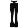 The Attico - Black Cut Out Flared Trousers - The Attico Exclusive Luxury Collection