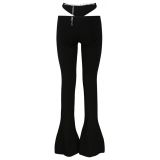 The Attico - Black Cut Out Flared Trousers - The Attico Exclusive Luxury Collection