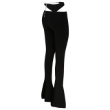 The Attico - Black Cut Out Flared Trousers - The Attico Exclusive Luxury Collection