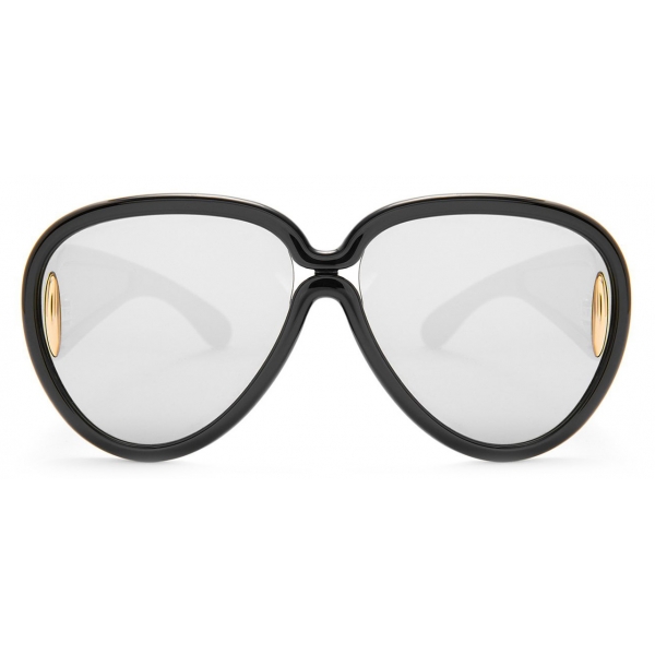 Loewe - Pilot Mask Sunglasses in Acetate and Nylon - Black - Loewe Eyewear