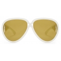 Loewe - Pilot Mask Sunglasses in Acetate and Nylon - White - Loewe Eyewear