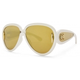 Loewe - Pilot Mask Sunglasses in Acetate and Nylon - White - Loewe Eyewear