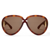 Loewe - Occhiali da Sole Pilot Mask in Acetato e Nylon - Avana Scuro - Loewe Eyewear