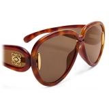 Loewe - Pilot Mask Sunglasses in Acetate and Nylon - Dark Havana - Loewe Eyewear