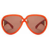 Loewe - Occhiali da Sole Pilot Mask in Acetato e Nylon - Arancione - Loewe Eyewear