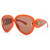 Loewe - Occhiali da Sole Pilot Mask in Acetato e Nylon - Arancione - Loewe Eyewear