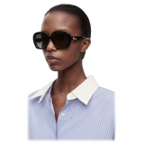 Loewe - Occhiali da Sole Quadrati a Mezzaluna - Nero - Loewe Eyewear