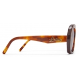 Loewe - Occhiali da Sole Quadrati a Mezzaluna - Havana - Loewe Eyewear