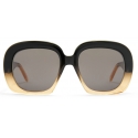 Loewe - Occhiali da Sole Quadrati a Mezzaluna - Nero Sfumato/Beige - Loewe Eyewear