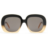 Loewe - Square Halfmoon Sunglasses - Gradient Black/Beige - Loewe Eyewear